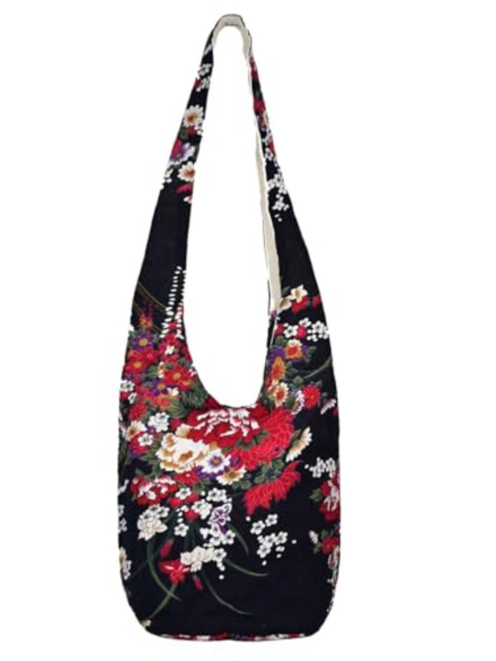 WITERY Women's Sling Crossbody Bag Large Cotton Shoulder Hobo Handmade Messenger